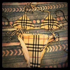 Authentic Burberry Classic Print Bikini Swimsuit